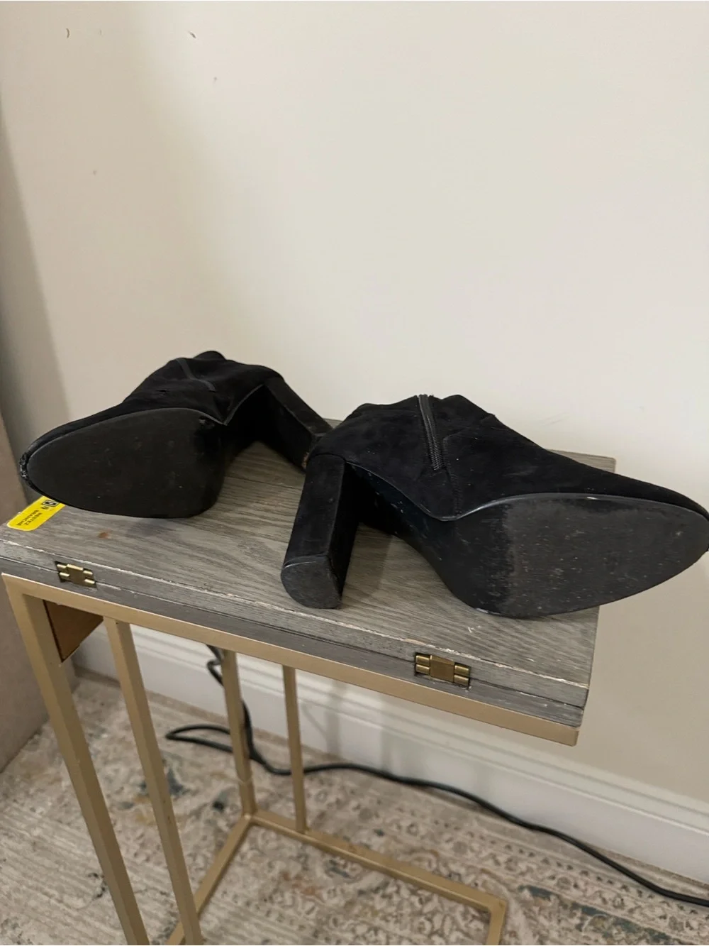 Madden Girl Black Suede Ankle Booties with Side Zip